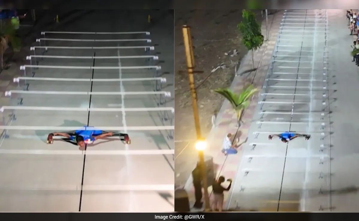 Indian Girl Creates History With Fastest 50-Metre Limbo Skating Under Descending Poles