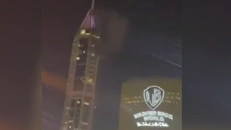 Smoke Rises From Tower In Dubai Marina As Iran Continues Gulf Attacks