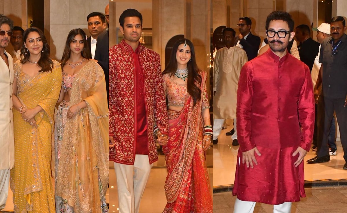 सचिन तेंदुलकर के बेटे का ब्याह है भाई, अर्जुन तेंदुलकर और सानिया चंडोक की शादी में शाहरुख से ऐश्वर्या राय बच्चन तक स्टार्स का स्वैग, देखें किसने क्या पहना...