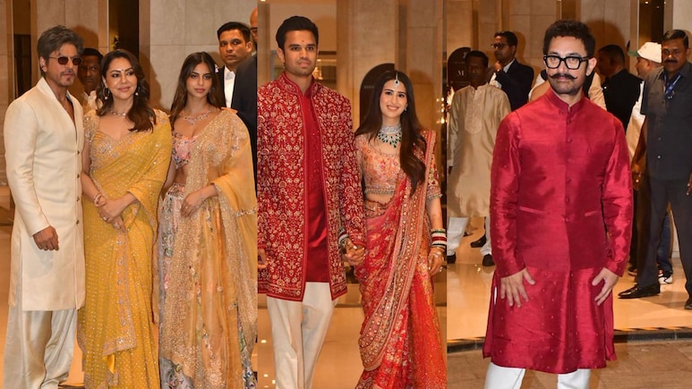 Shah Rukh Khan, Aamir Khan, Farhan Akhtar, And Other Stars Attend Arjun Tendulkar-Saaniya Chandhok's Wedding In Mumbai