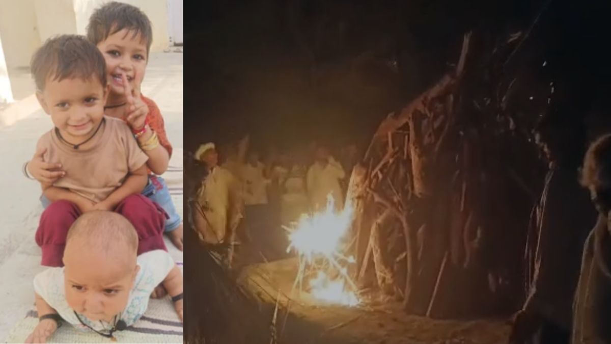 एक ही चिता पर सजी मां और तीन मासूमों की अर्थी,  पानी के टैंक में मिले थे तीनों के शव