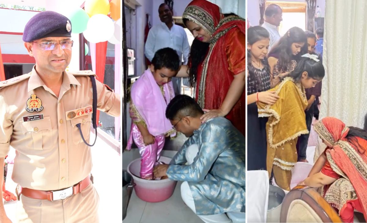 नवरात्रि में कन्या पूजन, UP के IPS मो. मुश्ताक का 'सर्व धर्म समभाव' संदेश, लोग बोले- ऐसे ही होने चाहिए अफसर