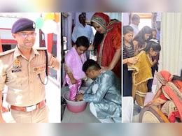 नवरात्रि में कन्या पूजन, UP के IPS मो. मुश्ताक का 'सर्व धर्म समभाव' संदेश, लोग बोले- ऐसे ही होने चाहिए अफसर