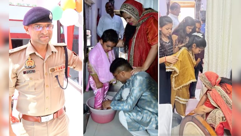 नवरात्रि में कन्या पूजन, UP के IPS मो. मुश्ताक का 'सर्व धर्म समभाव' संदेश, लोग बोले- ऐसे ही होने चाहिए अफसर