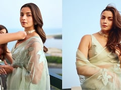Alia Bhatt Serves 'Golden Hour' Glamour In A Green Saree And Choker In Chennai