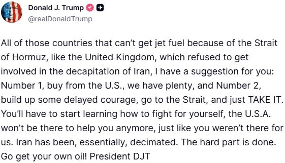 यूनाइटेड किंगडम के लिए अमेरिकी राष्ट्रपति ट्रंप का पोस्ट. यूनाइटेड किंगडम के लिए अमेरिकी राष्ट्रपति ट्रंप का पोस्ट.