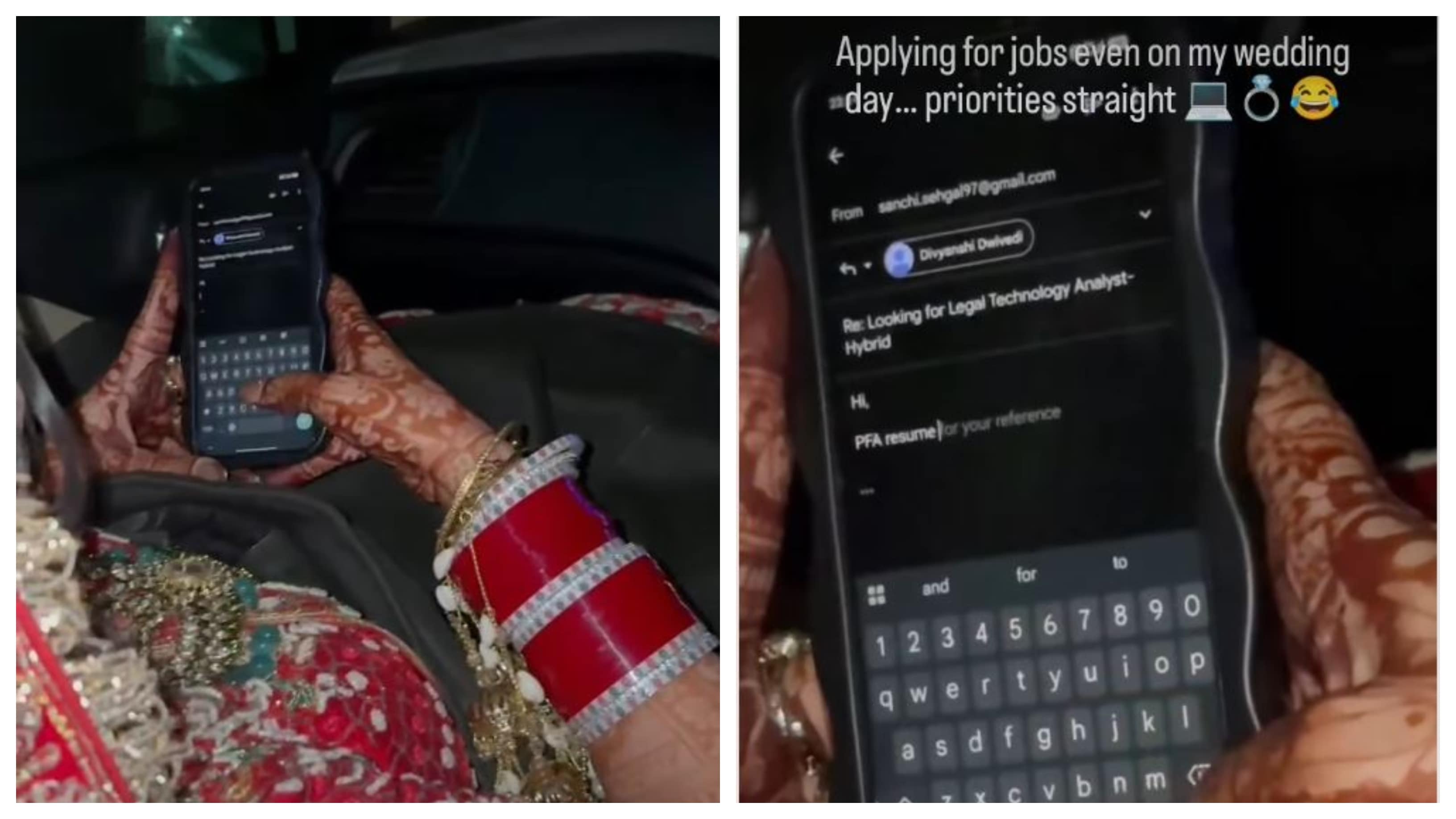 Wait, What? Woman Applies For Legal Tech Analyst Job On Her Wedding Day, Video Goes Viral