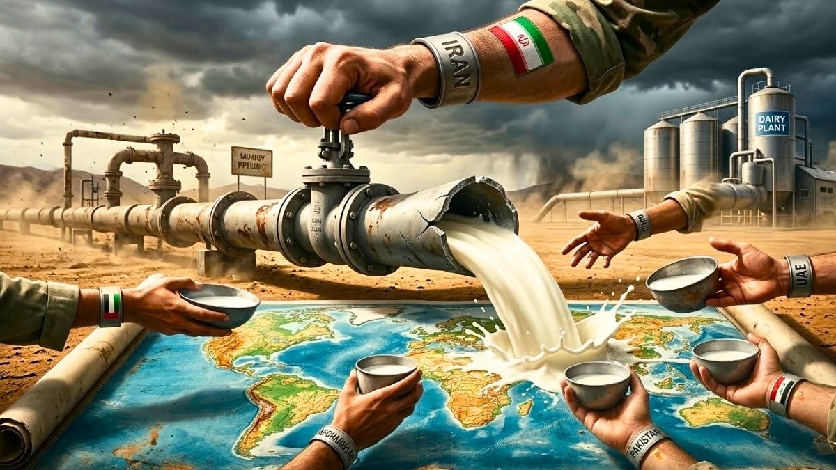 ईरान के दूध से ही यूएई, पाकिस्‍तान और 2 अन्‍य देशों के डेयरी-बेकरी बाजार गुलजार हैं. 