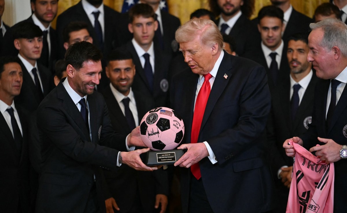Lionel Messi, Who Turned Down Joe Bidens Invite A Year Ago, Meets Donald Trump At The White House