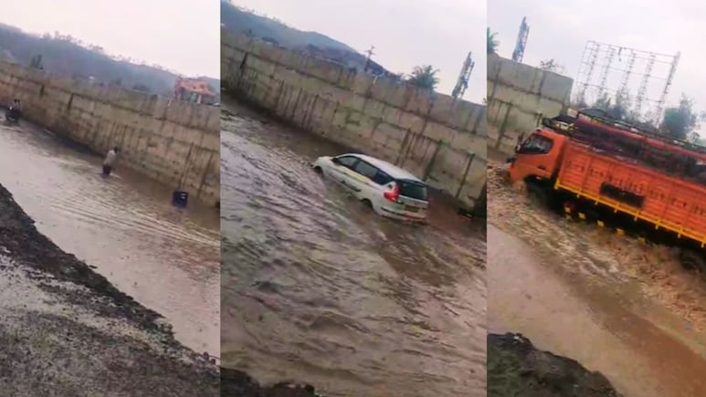 Pune News : अवकाळी पावसाने पुणे-सातारा महामार्ग विस्कळीत; कंबरे इतकं साचलं पाणी, नागरिकांची मोठी तारांबळ