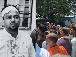 Beed News : अंबाजोगाईत राष्ट्रवादीच्या नेत्याला जबर मारहाण; शर्टावर रक्ताचे डाग, डोक्याला पट्टी, रुग्णालयासमोर राडा