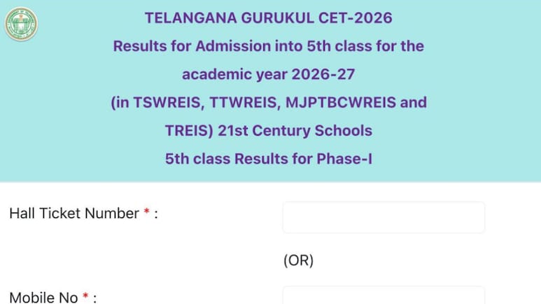 Telangana Gurukul Common Entrance Test Result 2026 Out, Here's Direct Link To Check