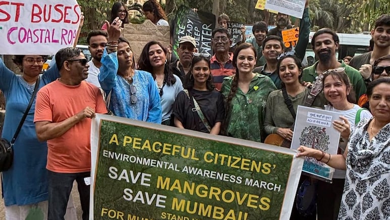 Celebrities, Activists Protest Mangrove Felling For Coastal Road In Mumbai