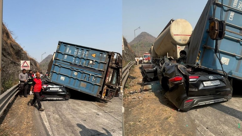 मुंबई-पुणे एक्सप्रेसवे पर बड़ा सड़क हादसा, आपस में टकराईं 5 गाड़ियां, 3 लोगों की मौत