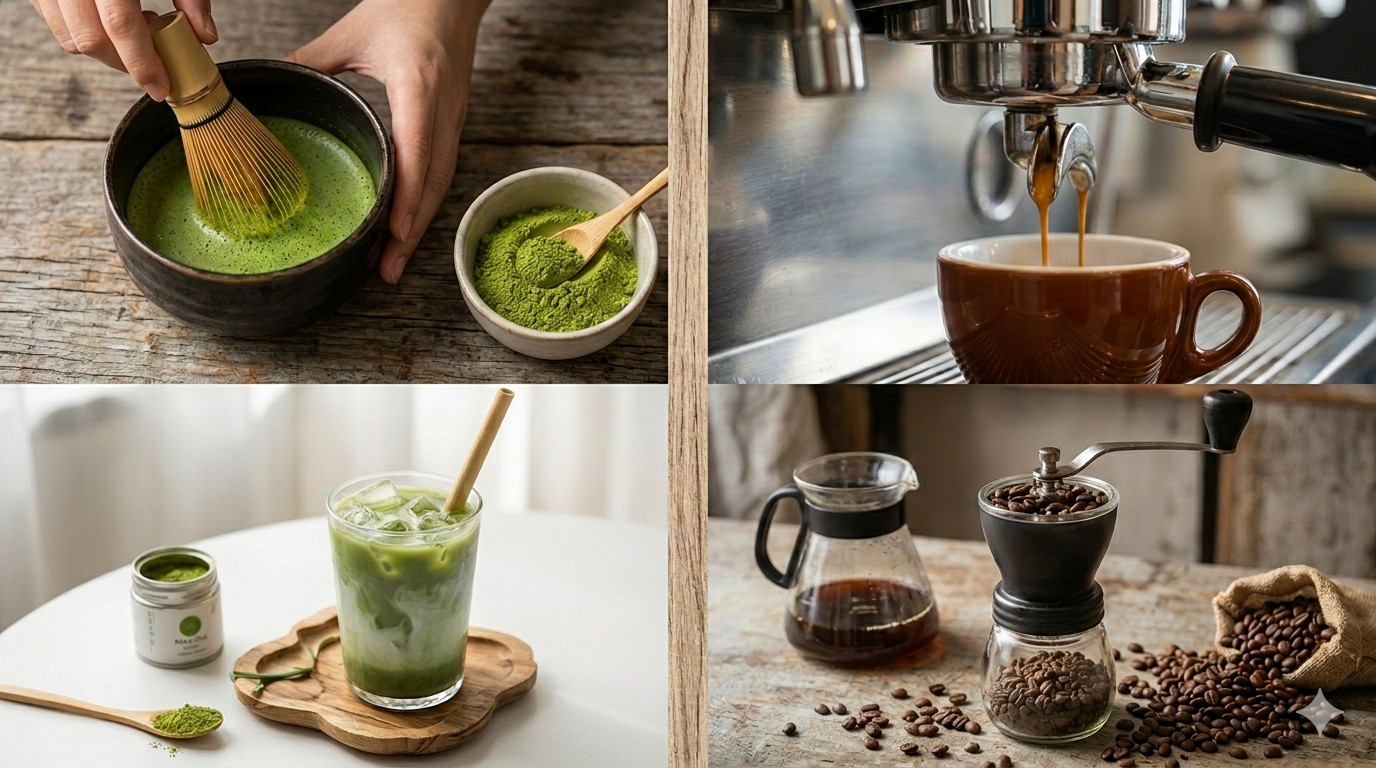 The choice between matcha and coffee depends on your preferences and how your body reacts to caffeine