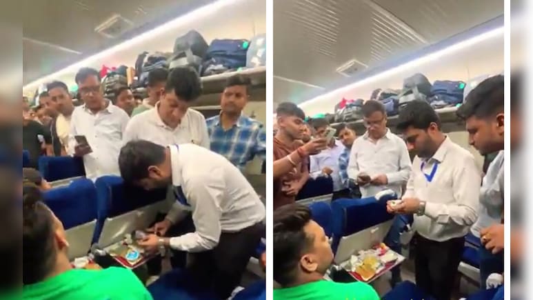 VIDEO: वंदे भारत में पैसेंजर्स को खाने की प्लेट में रेंगते मिले कीड़े, यात्री बोले- क्या हम जहर खा रहे हैं