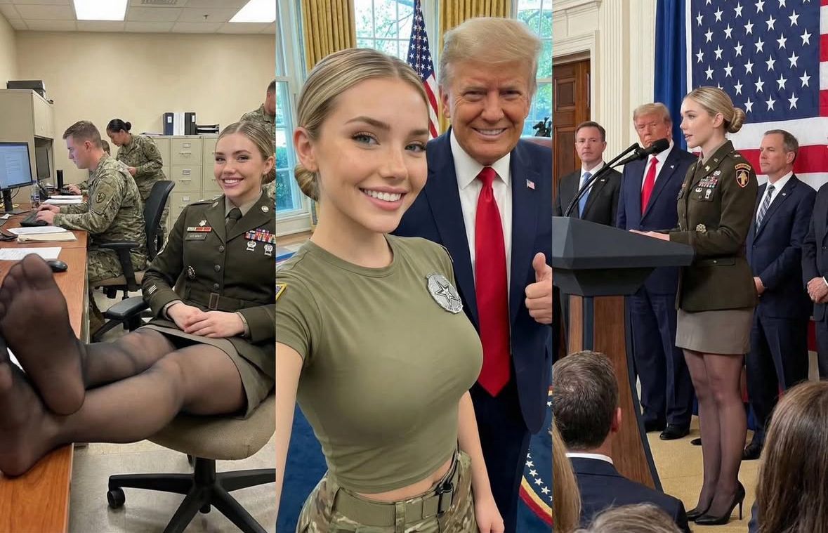 A Blonde US Army Soldier Posed With Trump, Putin And Zelensky. She Was AI