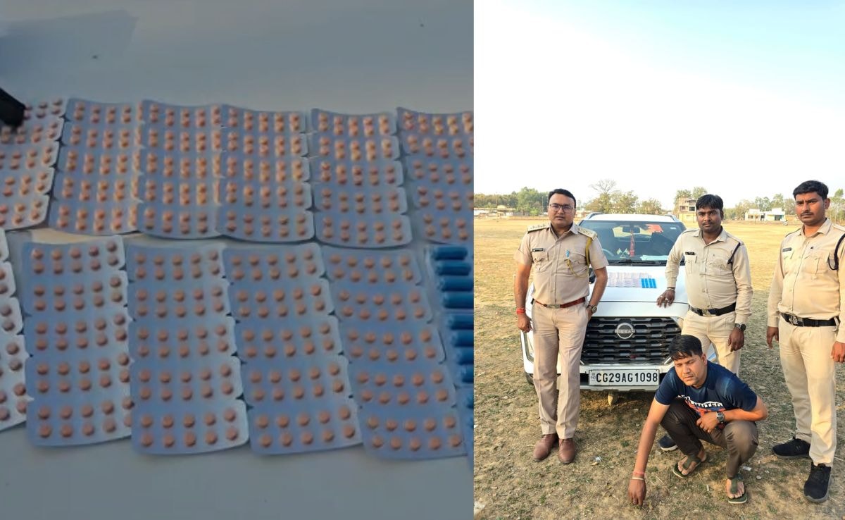 तहसील कार्यालय का चपरासी निकला ड्रग सप्लायर! सूरजपुर में 560 नशीली गोलियां और कैप्सूल जब्त, कार से करता था सप्लाई
