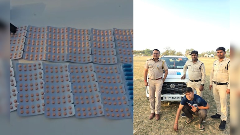 तहसील कार्यालय का चपरासी निकला ड्रग सप्लायर! सूरजपुर में 560 नशीली गोलियां और कैप्सूल जब्त, कार से करता था सप्लाई