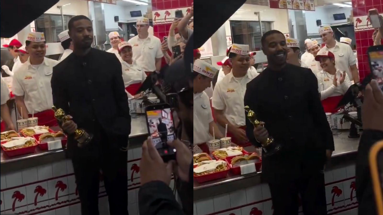 Oscars 2026 Best Actor Michael B Jordan Celebrates Win At A Burger Joint