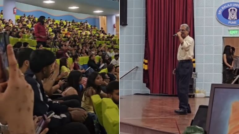 प्रोफेसर का ऐसा टैलेंट नहीं देखा होगा! दमदार आवाज में महबूबा&rsquo; गाकर मचा दिया धमाल, सुनकर झूम उठे स्टूडेंट्स