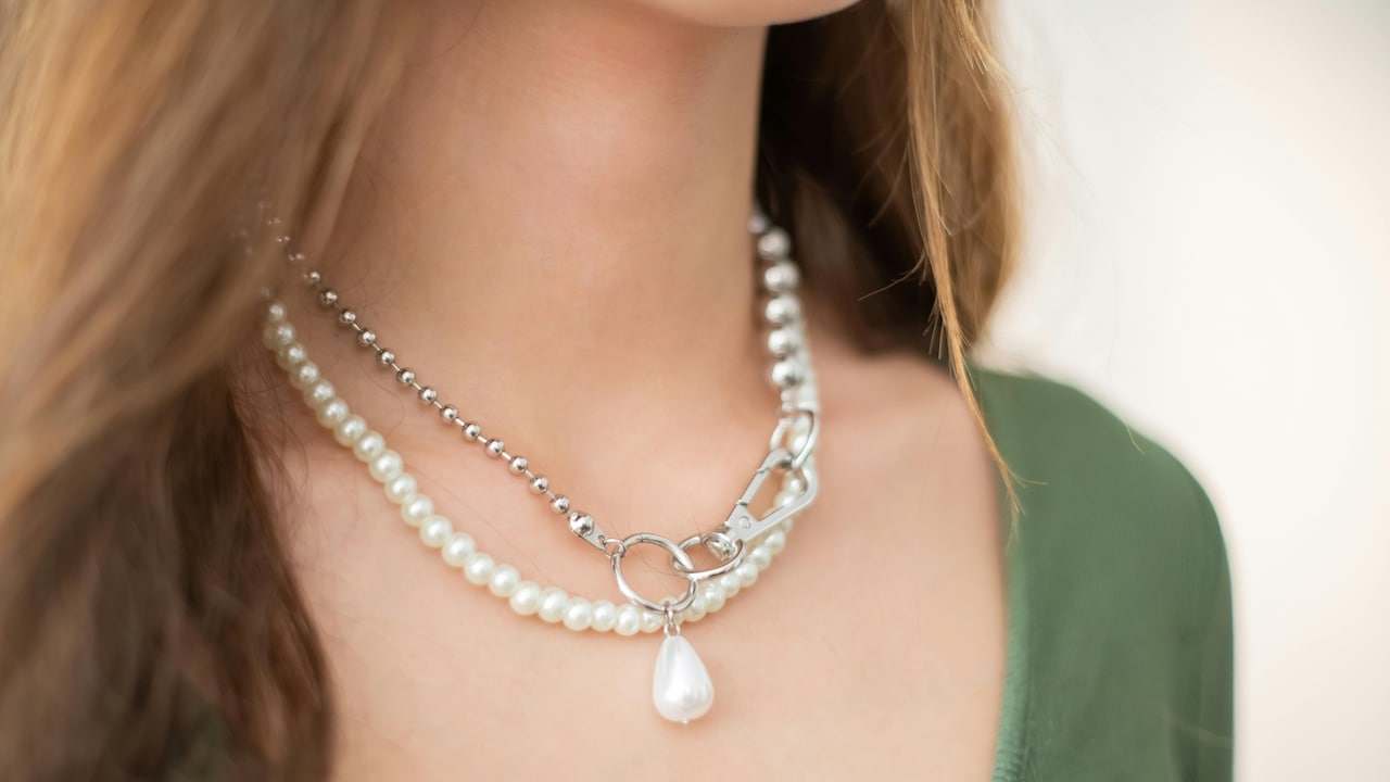 Layered necklaces work with different necklines easily