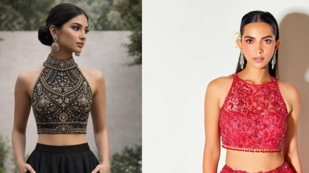 Why Halter Neck Blouses Work Better for Contemporary Saree Looks Why Halter Neck Blouses Work Better for Contemporary Saree Looks
