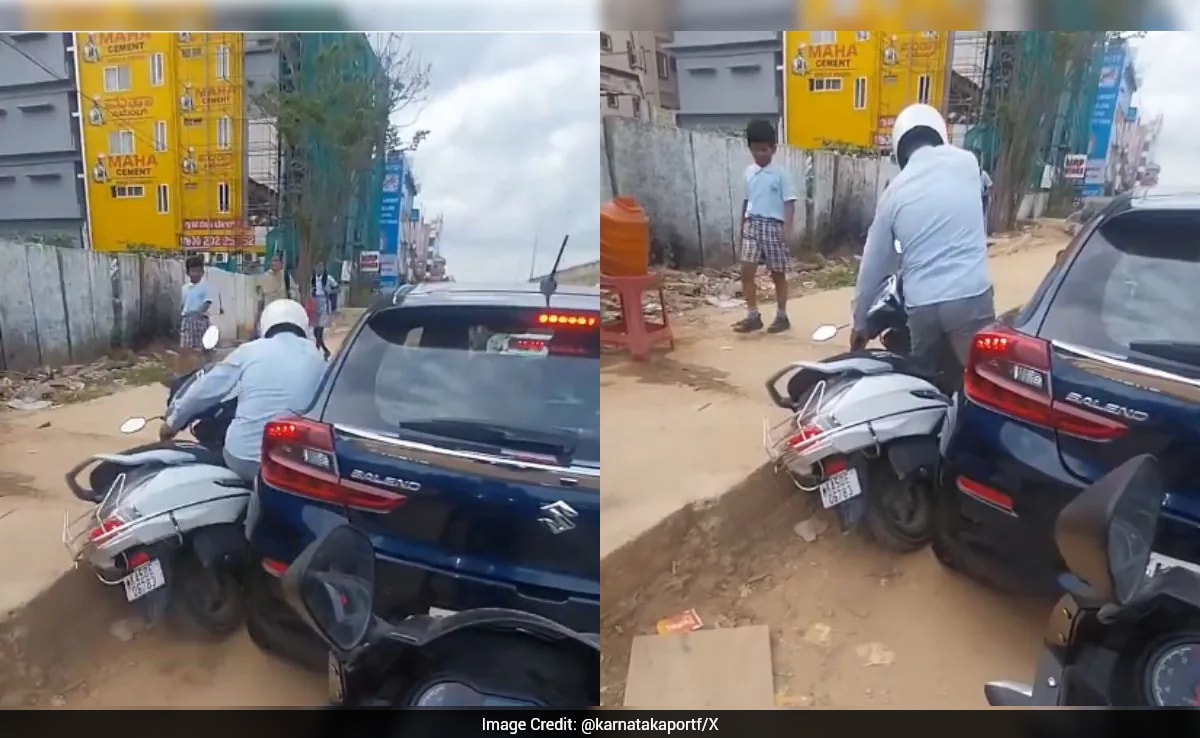 Bengaluru Scooter-Car Collision: Driver's Composed Reaction After Accident Wins Hearts Online