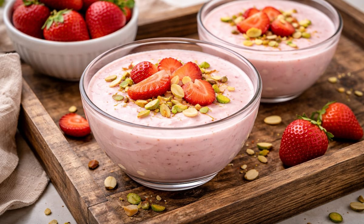 Strawberry Protein Rabri Recipe: फिटनेस लवर्स के लिए खास मिठाई , घर पर बनाएं स्ट्रॉबेरी प्रोटीन रबड़ी