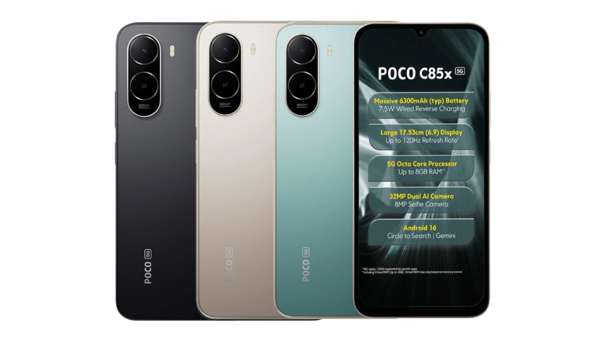 Poco C85x 5G भारत में लॉन्च: Rs 12 हजार से केम में 6300mAh बैटरी और 120Hz डिस्प्ले