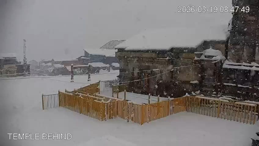 uttarakhand snowfall pattern change march 2026 badrinath kedarnath gangotri weather