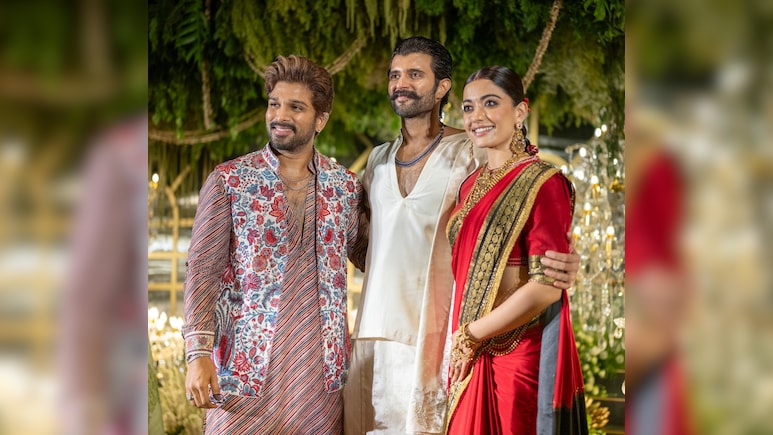 'Pushpa' Meets 'Srivalli' At Her Wedding Reception With Vijay Deverakonda