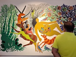 दिल्ली में 15 लाख की पेंटिंग बनी आकर्षण का केंद्र, ट्राइब्स आर्ट फेस्ट में कलाकारों का कमाल