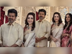 Amid Affair Rumours, Vijay Arrives With Trisha Krishnan At Wedding Reception In Chennai