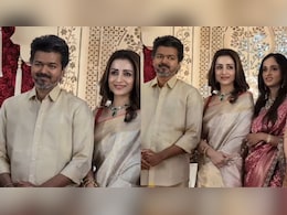Amid Affair Rumours, Vijay Arrives With Trisha Krishnan At Wedding Reception In Chennai