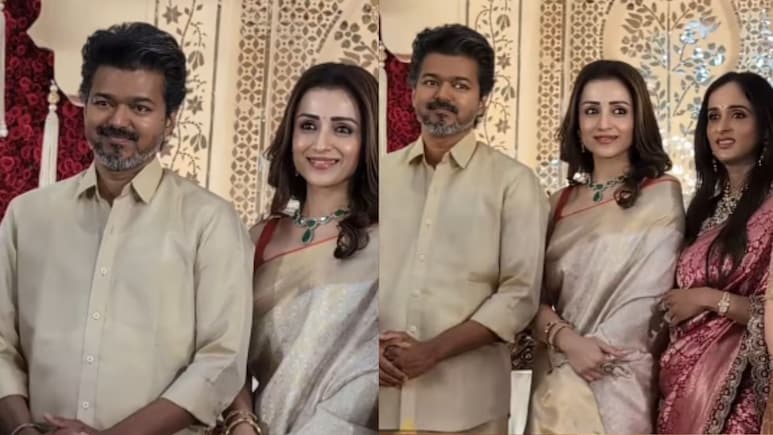 Amid Affair Rumours, Vijay Arrives With Trisha Krishnan At Wedding Reception In Chennai