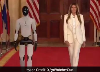 Watch: US First Lady Melania Trump Greets Talking Humanoid Robot During White House Event