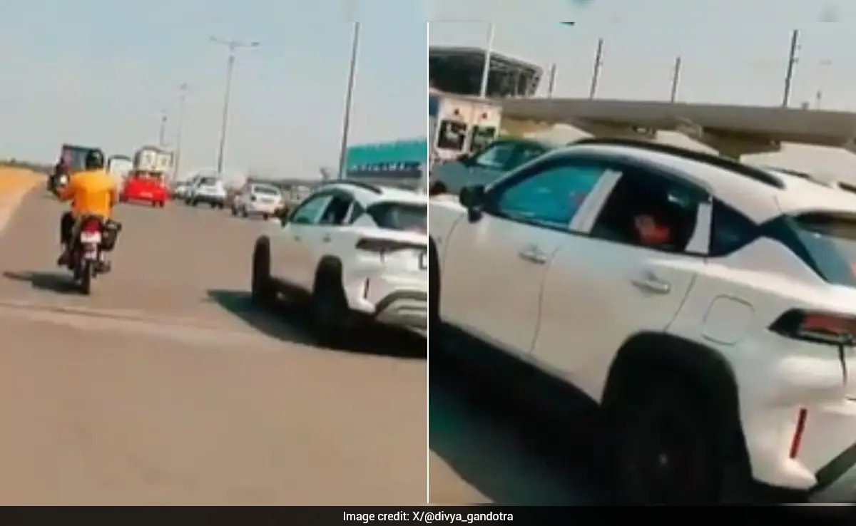 Watch: Child Hits Biker With Water Balloon From Moving Car, Delhi Police Takes Action