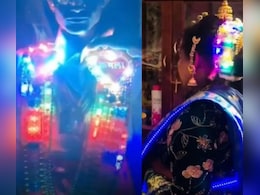 गजब ढा रही हैं 'लाइट वाली दुल्हन', चलते-फिरते बिजली के खंभे से लगे दूल्हे 'राजा', वीडियो देख लोगों ने ली मौज