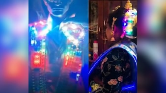 गजब ढा रही हैं 'लाइट वाली दुल्हन', चलते-फिरते बिजली के खंभे से लगे दूल्हे 'राजा', वीडियो देख लोगों ने ली मौज