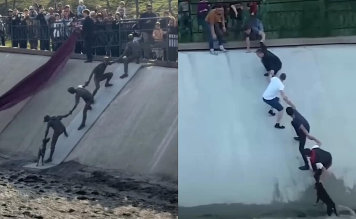 10 साल पहले एक कुत्ते को बचाने के लिए बनी थी मानव श्रृंखला, अब उस कहानी को मिला हमेशा के लिए सम्मान