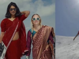 Viral Video: 2 Saree-Clad Women Snowboarding In Kashmir Win Hearts Online
