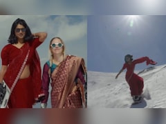 Viral Video: 2 Saree-Clad Women Snowboarding In Kashmir Win Hearts Online