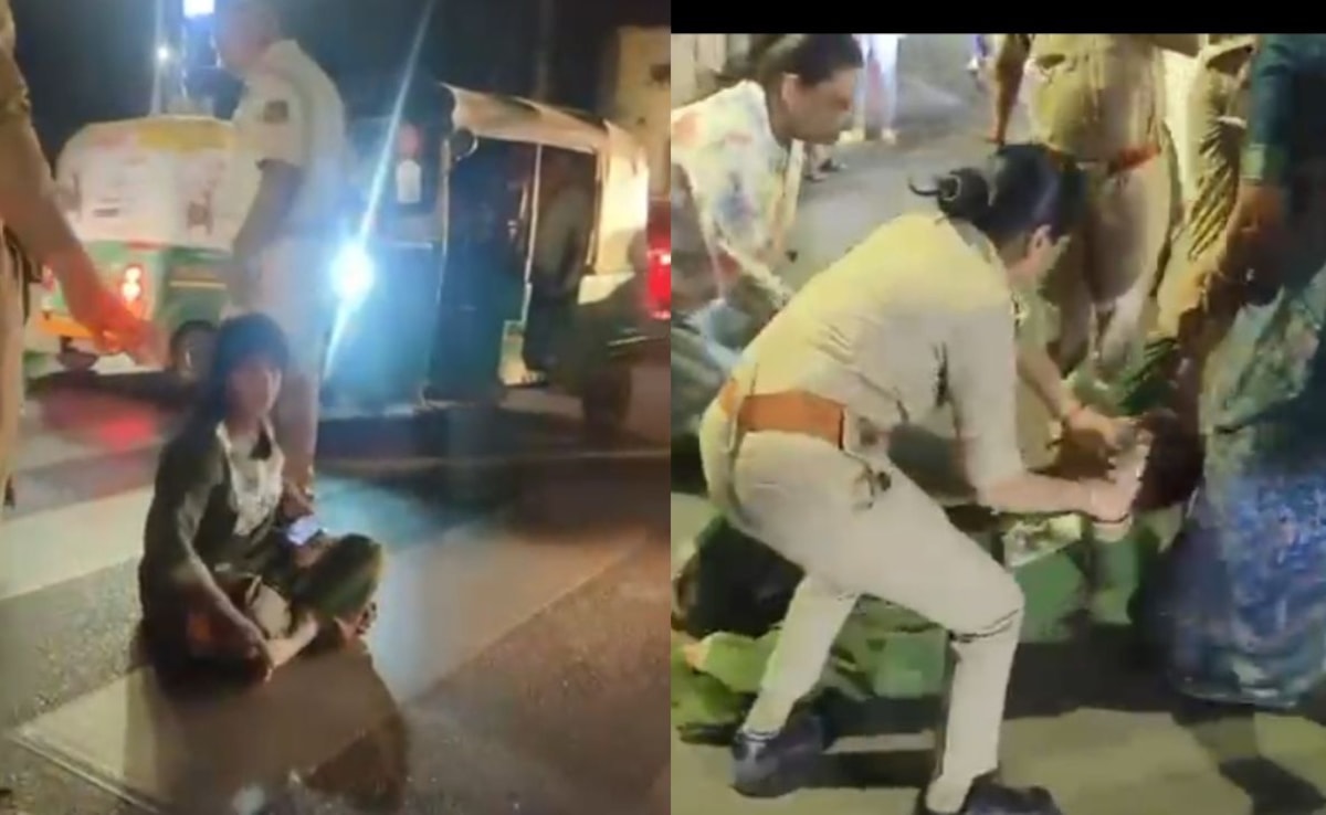 Drunk Woman Shouts, Screams, Brings Traffic To Halt Outside Gujarat Hospital