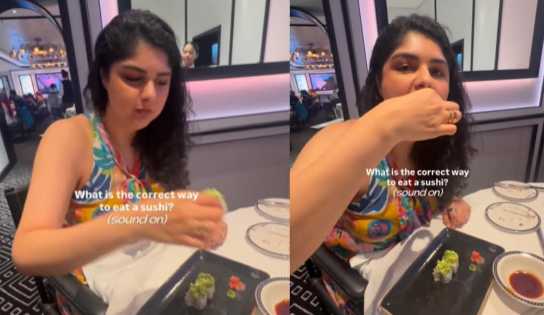 Team Chopsticks Or Team Hand? Anshula Kapoor Shows The 'Correct' Way To Eat Sushi