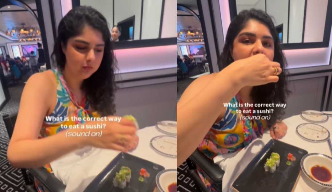 Team Chopsticks Or Team Hand? Anshula Kapoor Shows The 'Correct' Way To Eat Sushi