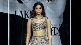 Khushi Kapoor Stuns In Aisha Rao Lehenga And Diamond-Sapphire Necklace At Lakme Fashion Week
