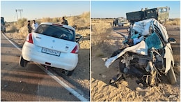 Jaisalmer Road Accident: सेना के ट्रक और स्विफ्ट कार की आमने-सामने की टक्कर, 2 घंटे की मशक्कत के बाद निकाला हवलदार का शव