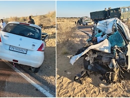 Jaisalmer Road Accident: सेना के ट्रक और स्विफ्ट कार की आमने-सामने की टक्कर, 2 घंटे की मशक्कत के बाद निकाला हवलदार का शव