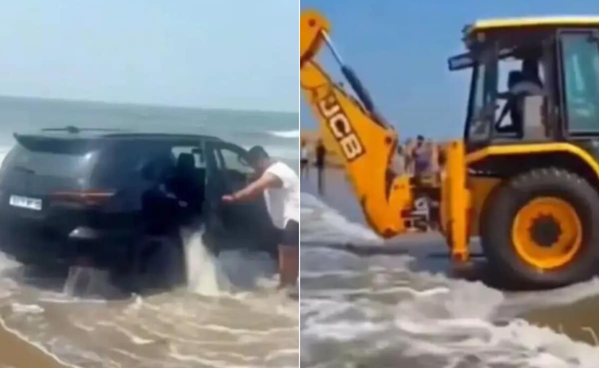 मुफ्त की धुलाई, फिर पुलिस की कुटाई! गोवा के बीच पर फंसी गुजरात की नंबर वाली SUV, वीडियो वायरल
